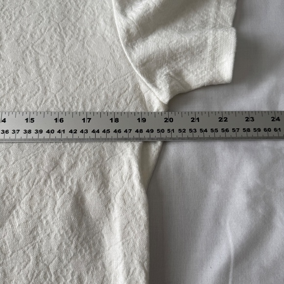 Braemar Jeremy Scott Women's L Jacquard Short Sleeve Vintage T-Shirt Top White - Picture 6 of 9